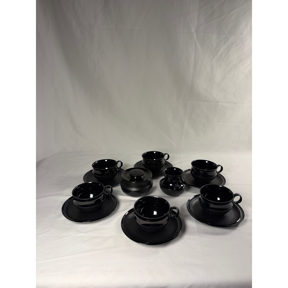 Rosenthal Studio Linie Tapio Wirkkala Porcelaine Noire Tea Coffee Set 14pc Black